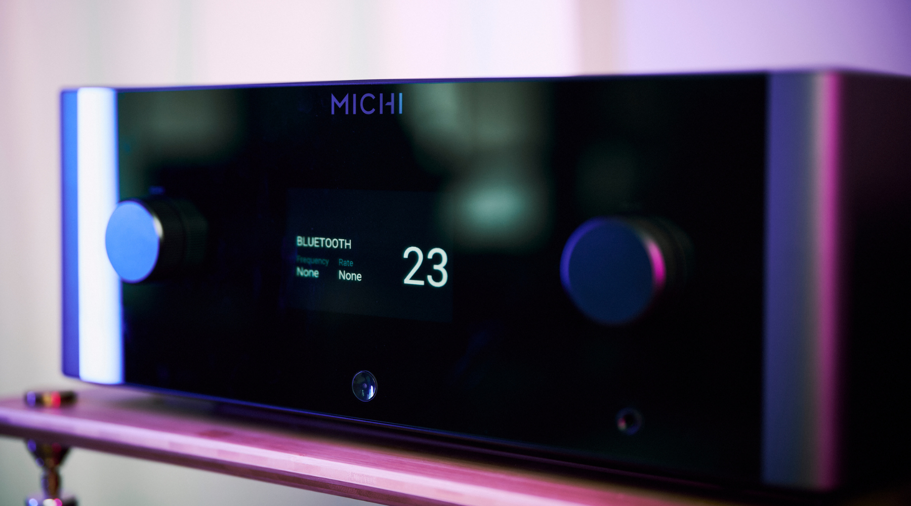 Michi X5 Integrated amp in TMRs listening room