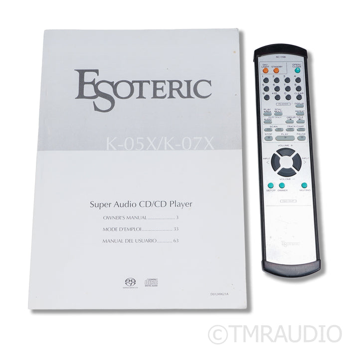Esoteric Audio K-05X SACD / CD Player; DAC