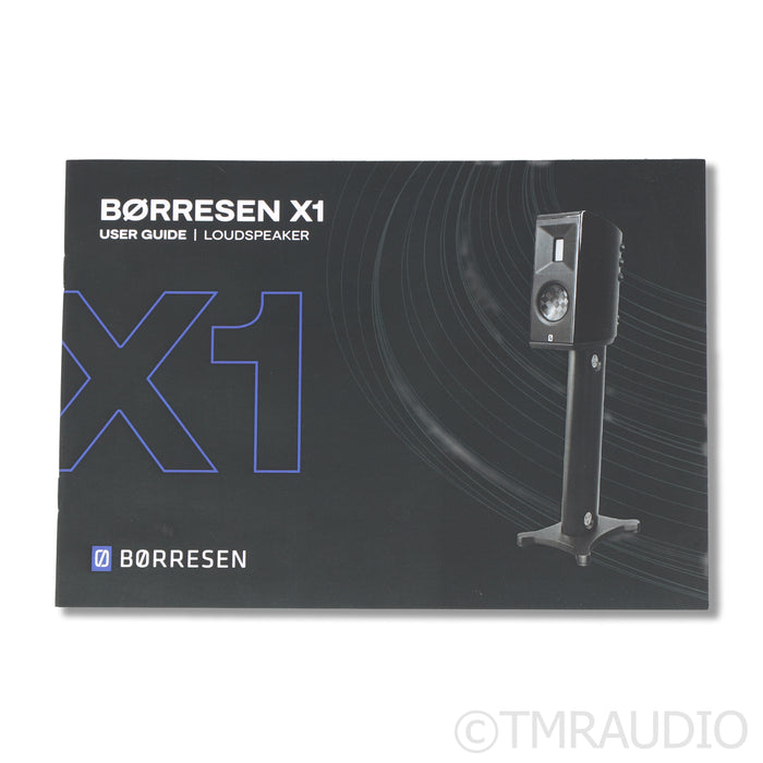 Borresen X1 Bookshelf Speakers; Stands