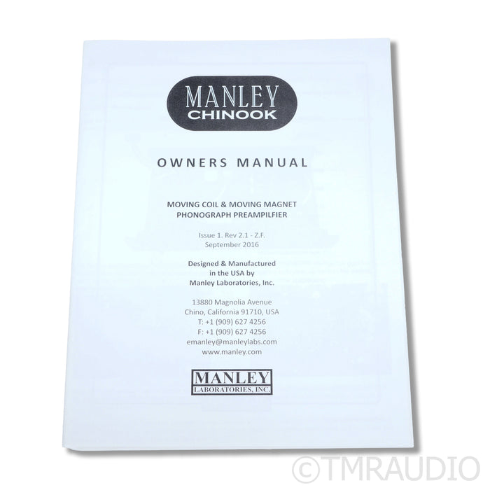 Manley Laboratories Chinook SE MM/MC Tube Phono Preamplifier