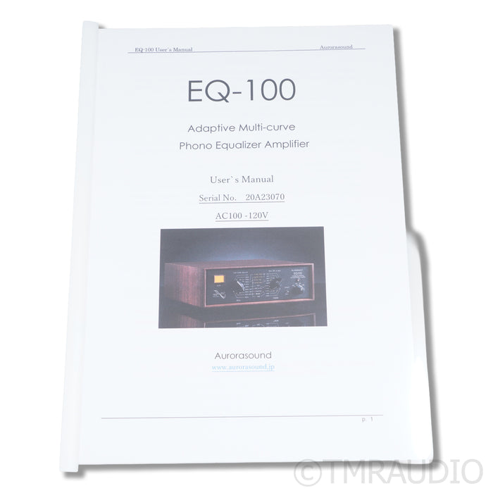 Aurorasound EQ-100 MM/MC Phono Equalizer
