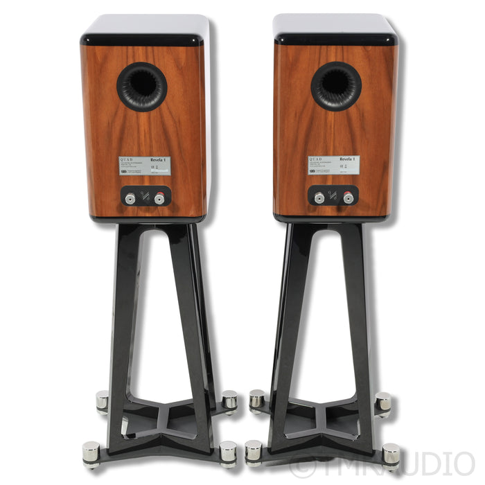 Quad Revela 1 Bookshelf Speakers; Stands