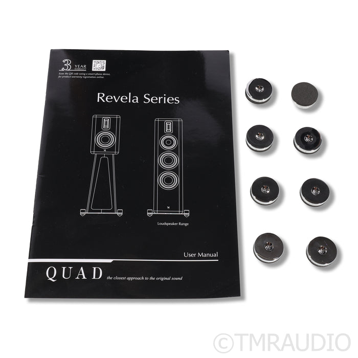 Quad Revela 1 Bookshelf Speakers; Stands