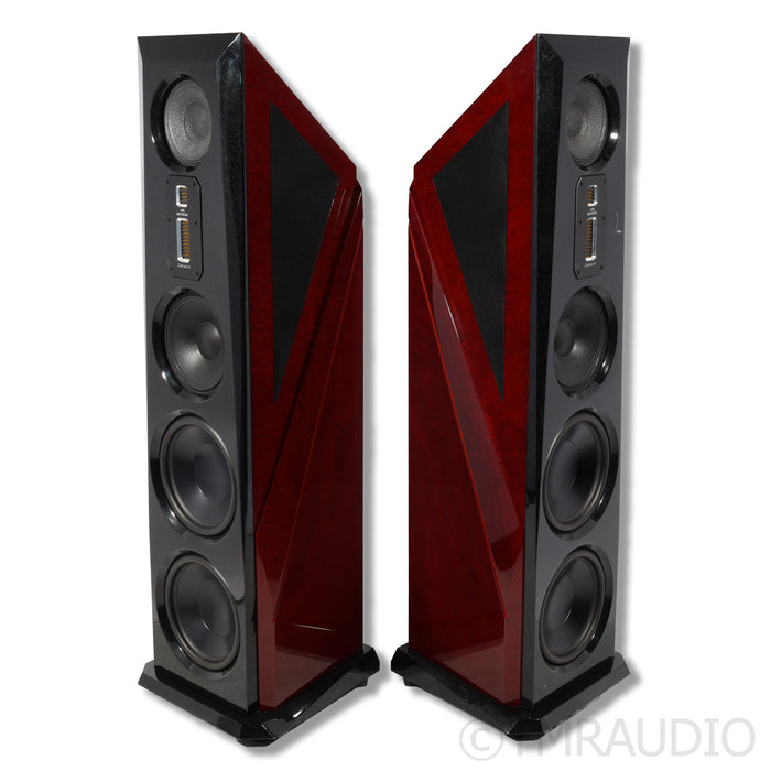 Legacy Audio Aeris XD Floorstanding Speakers; Sapele Pommele Gloss Cabernet