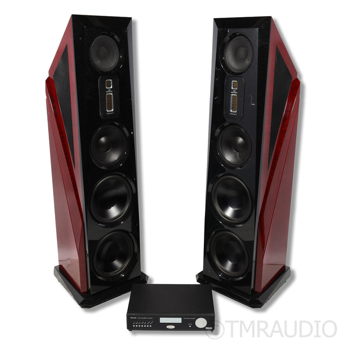 Legacy Audio Aeris XD Floorstanding Speakers; Sapele Pommele Gloss Cabernet