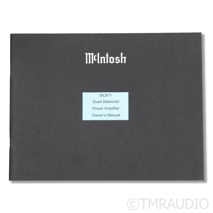 McIntosh MC611 Quad Balanced Monoblock Power Amplifiers
