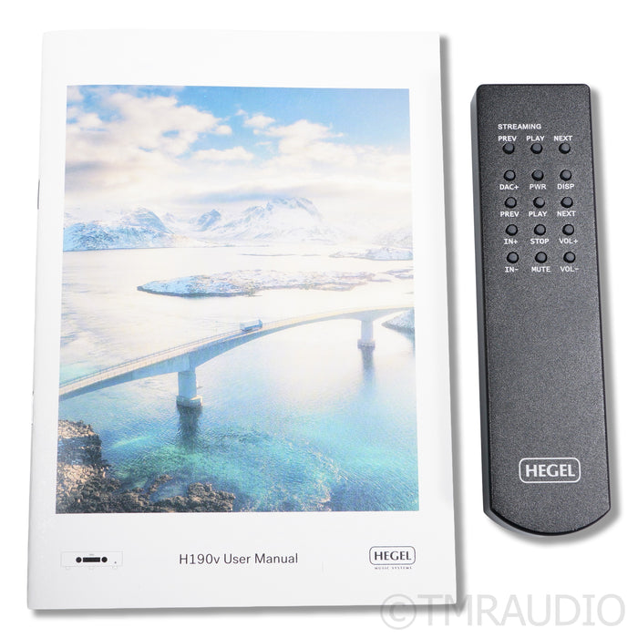 Hegel H190v Streaming Integrated Amplifier / DAC; MM Phono