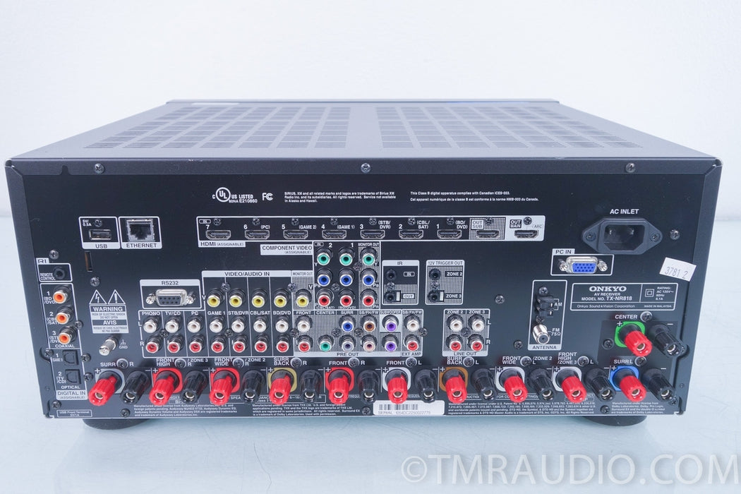 Onkyo TX-NR818 7.2 Channel Network Home Theater Receiver