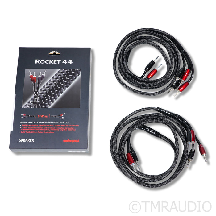 AudioQuest Rocket 44 Bi-Wire Speaker Cables; 8ft