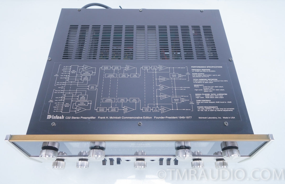 McIntosh C-22 Commemorative Edition Tube Preamplifier in Factory Box