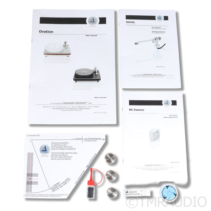Clearaudio Ovation Turntable; Satify Carbon Tonearm; Essence MC Cartridge