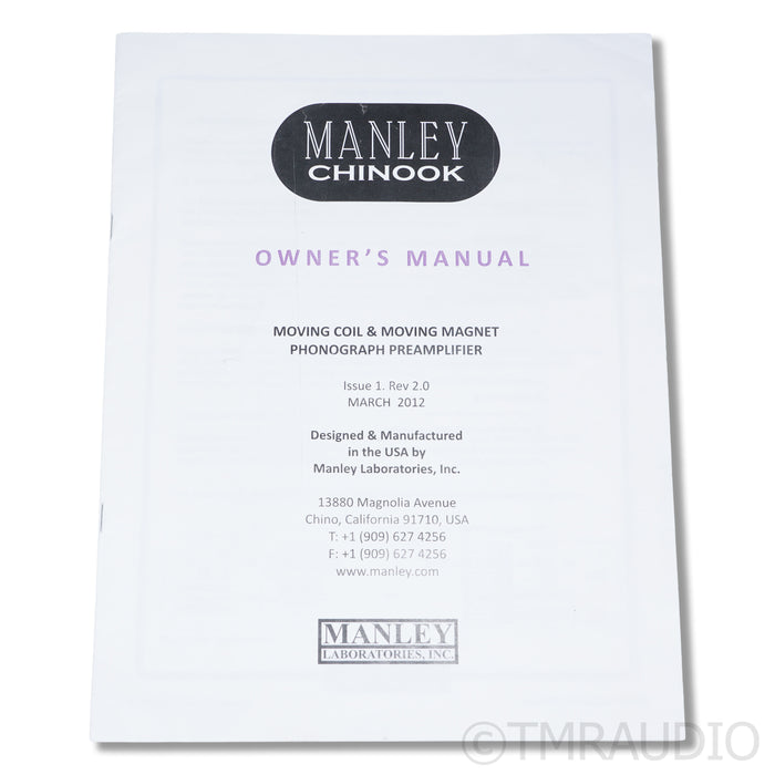 Manley Laboratories Chinook MM/MC Phono Preamplifier