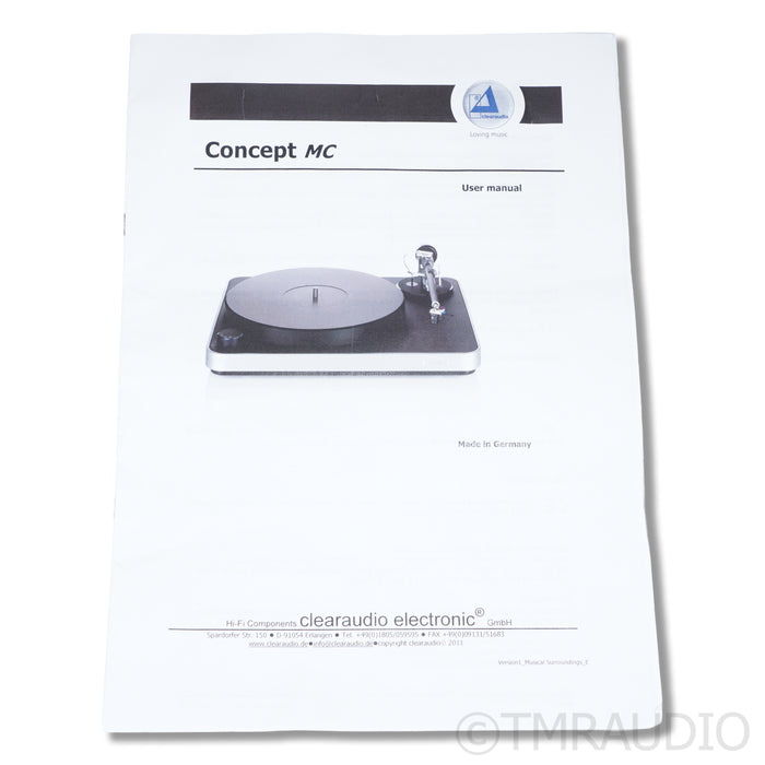 Clearaudio Concept Belt-Drive Turntable; Verify Tonearm; Hana SL MC Cartridge