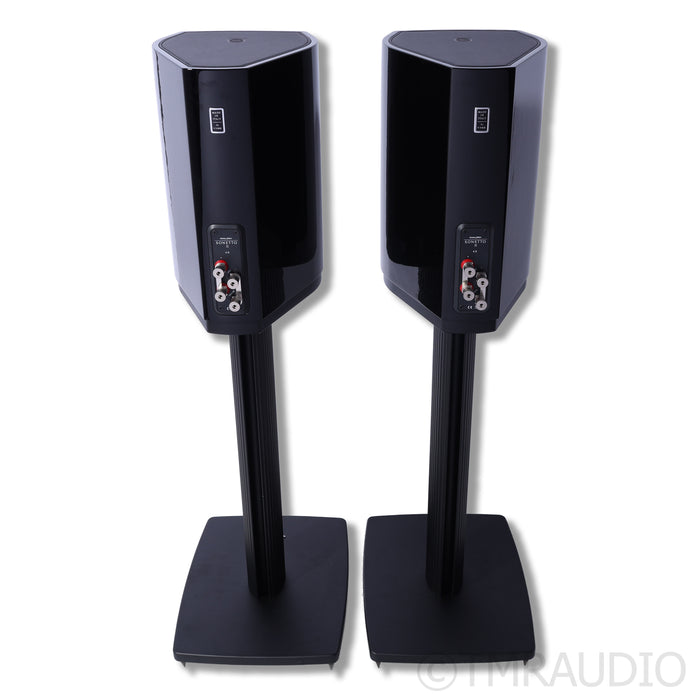 Sonus Faber Sonetto II Gen 1 Bookshelf Speakers; Stands