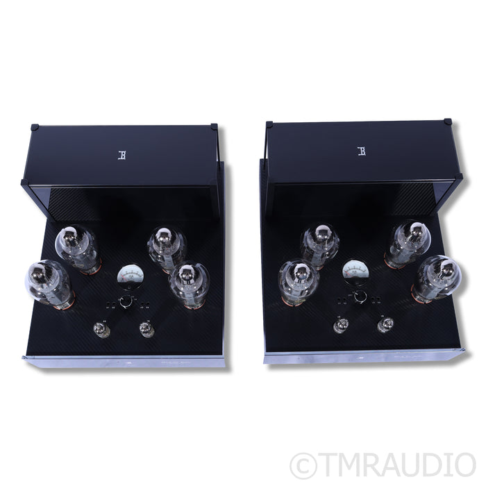 Black Ice Audio Fusion F100 Tube Monoblock Power Amplifiers; Gaia III Footers