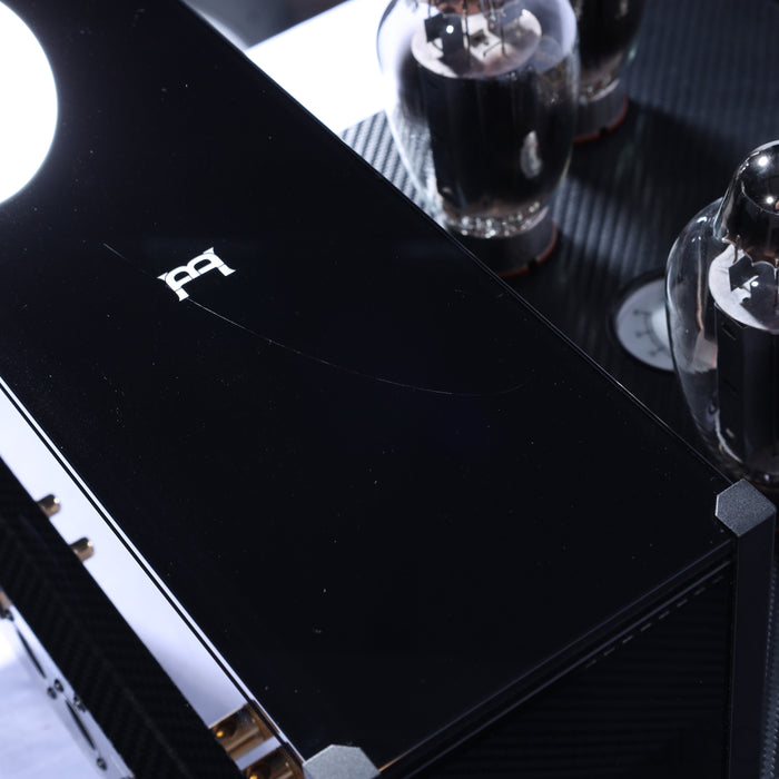Black Ice Audio Fusion F100 Tube Monoblock Power Amplifiers; Gaia III Footers