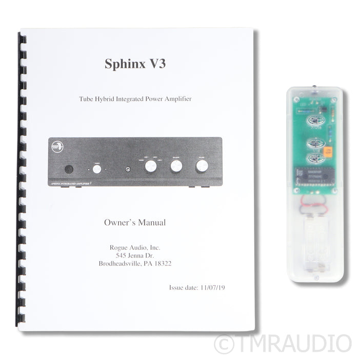Rogue Audio Sphinx V3 Hybrid Integrated Amplifier; MM/MC Phono