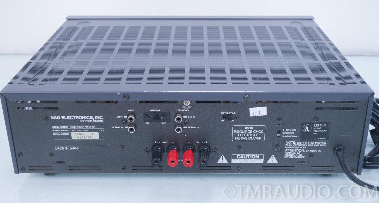 NAD 2600A Power Envelope Monitor Series Power Amplifier - 150w x 2