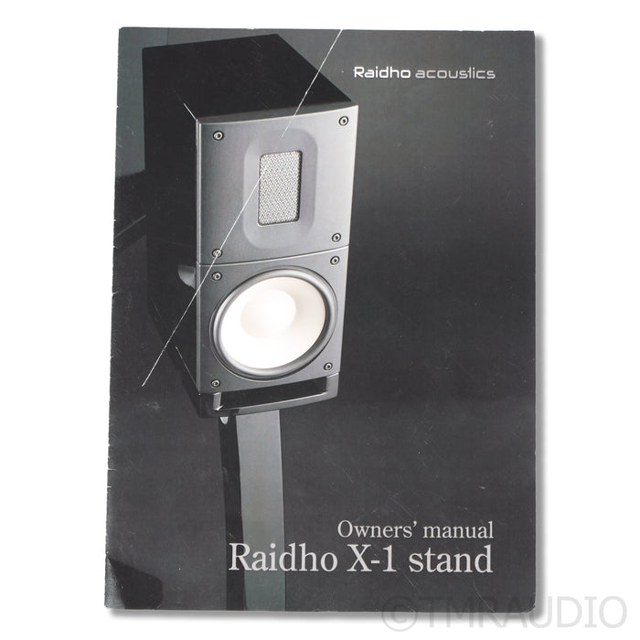 Raidho Acoustics X-1 Bookshelf Speakers; Stands