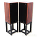 Harbeth SHL5plus XD Bookshelf Speakers; Rosewood; Resonant Woods Stands
