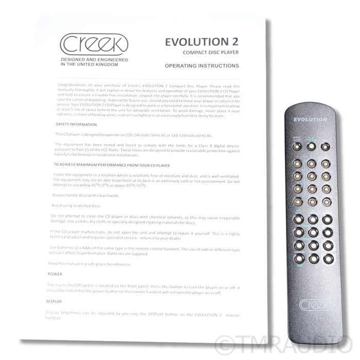 Creek Audio Evolution 2 CD Player
