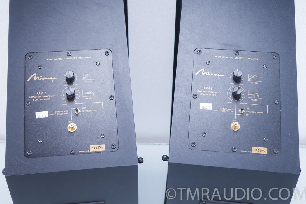 Mirage OM-6 Powered BiPolar Speakers