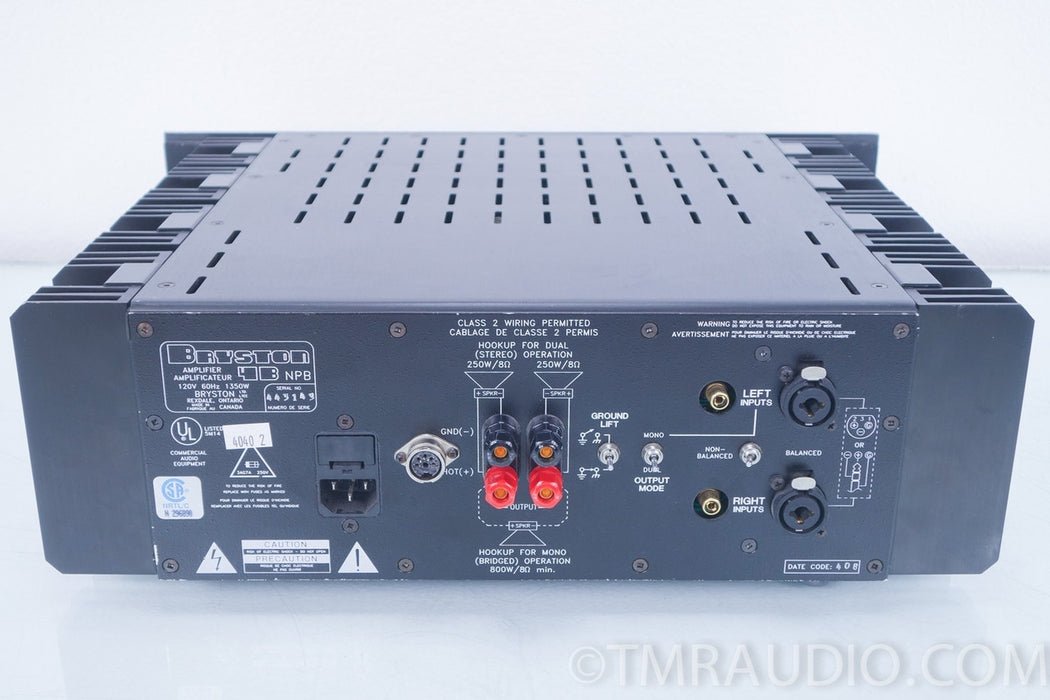 Bryston 4B NPB Pro Stereo 250w x 2 Power Amplifier