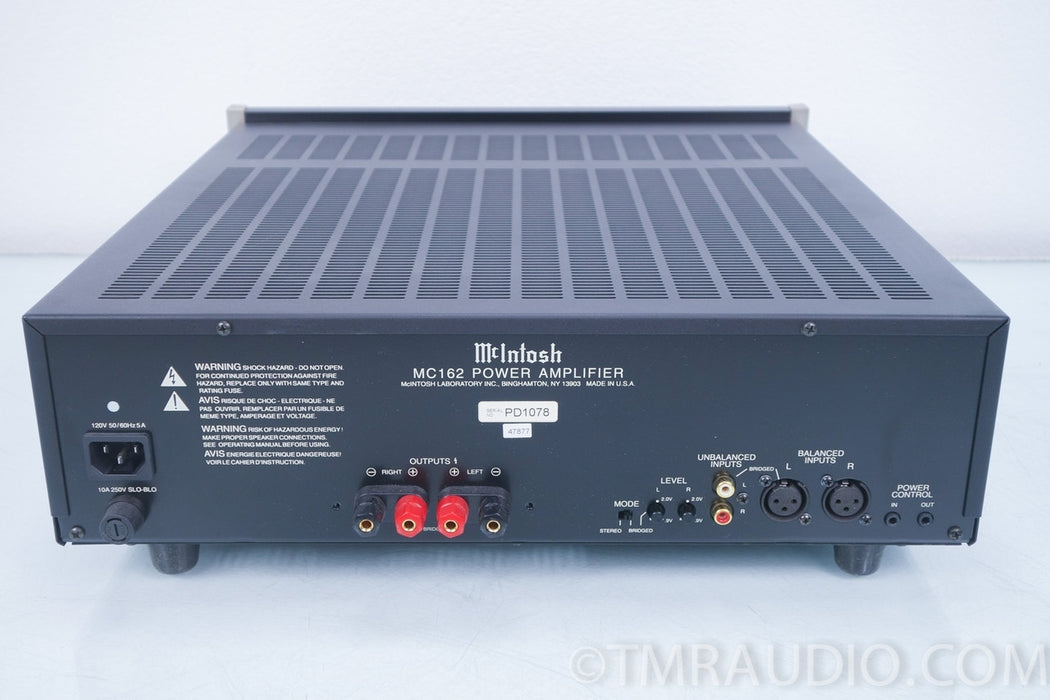 McIntosh MC162 Stereo Power Amplifier in Factory Box