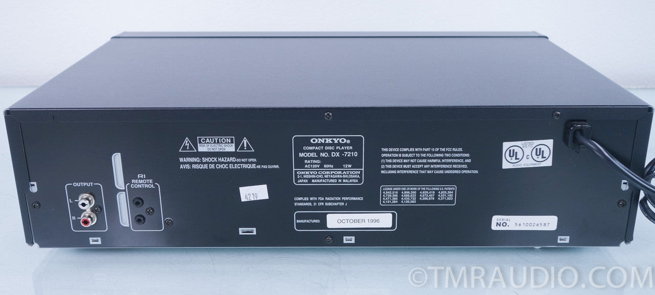 Onkyo DX-7210 Compact Disc CD Player