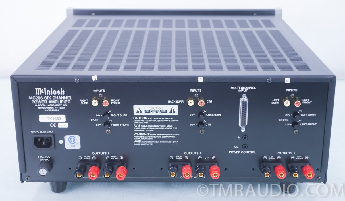 McIntosh MC206 6 Channel Amplifier in Factory Box