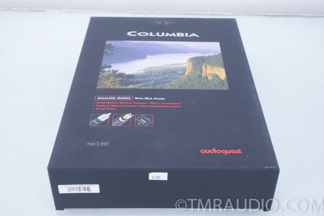 Audioquest Columbia 1 meter RCA Interconnects Pair in Factory Box