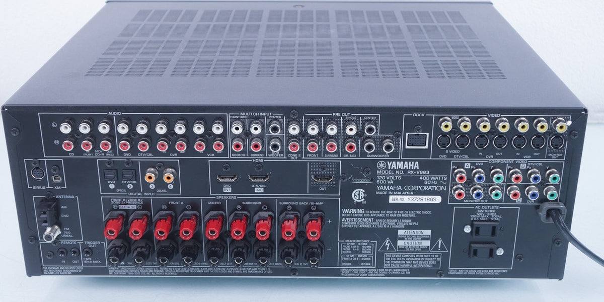 Yamaha RX-V663 7.2 channel Home Theater Receiver in Factory Box