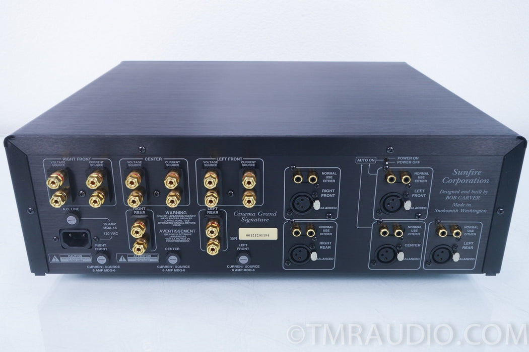Sunfire Cinema Grand Signature Power Amplifier (405 watts x 5, retail $3495)