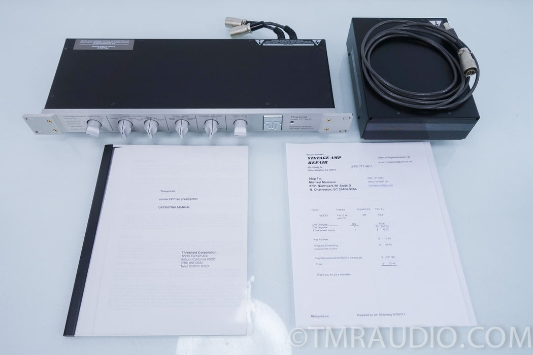 Threshold FET ten/hl Stereo Preamplifier with Power Supply