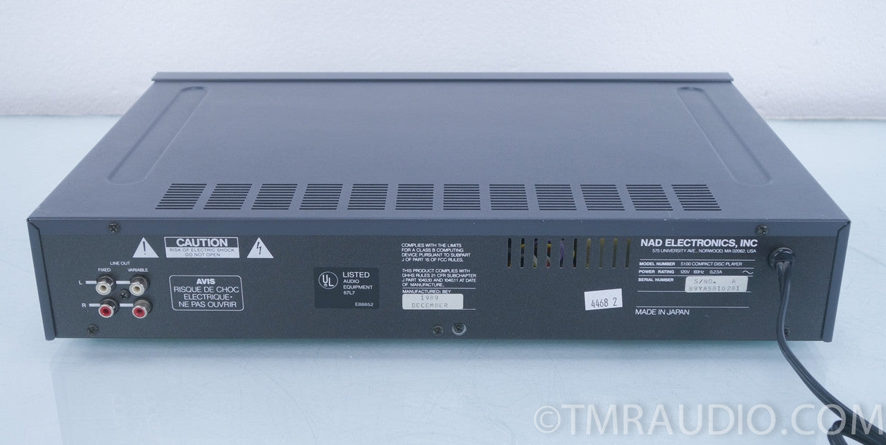 NAD 5100 Compact Disc Single Tray CD Player