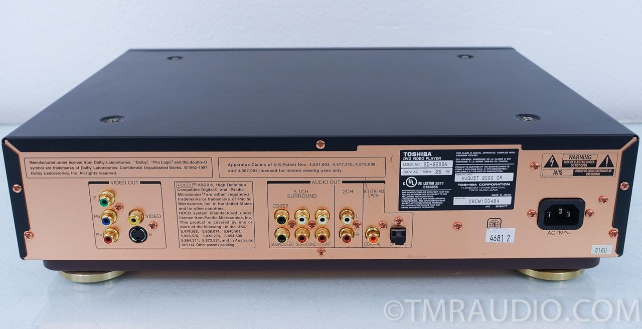 Toshiba SD-9200 Audiophile HDCD / DVD / DVD Audio Player