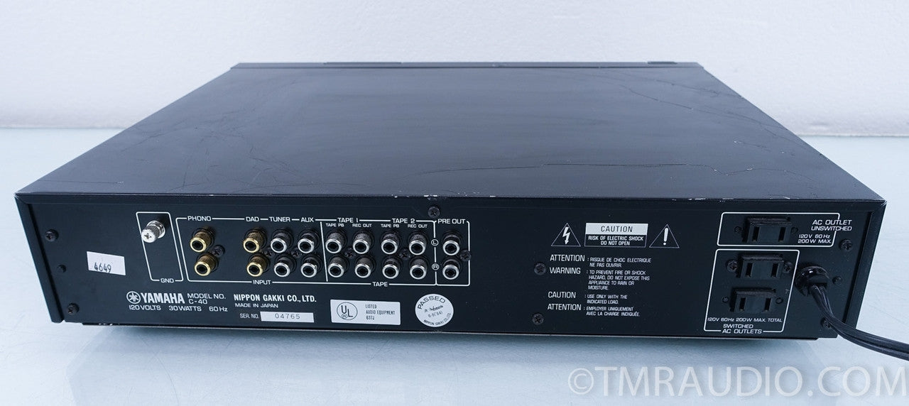 Yamaha C-40 Stereo Preamplifier / Preamp AS-IS