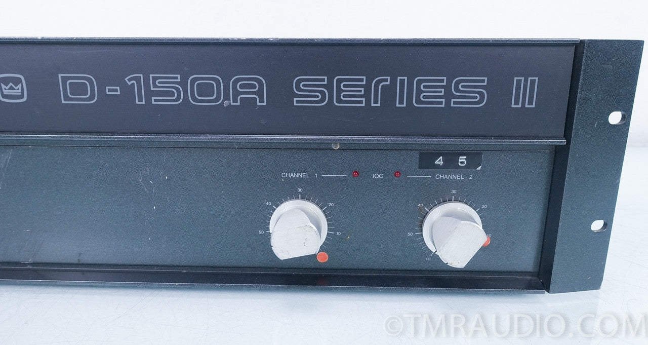 Crown D-150a Series II Amplifier AS-IS (one channel bad)