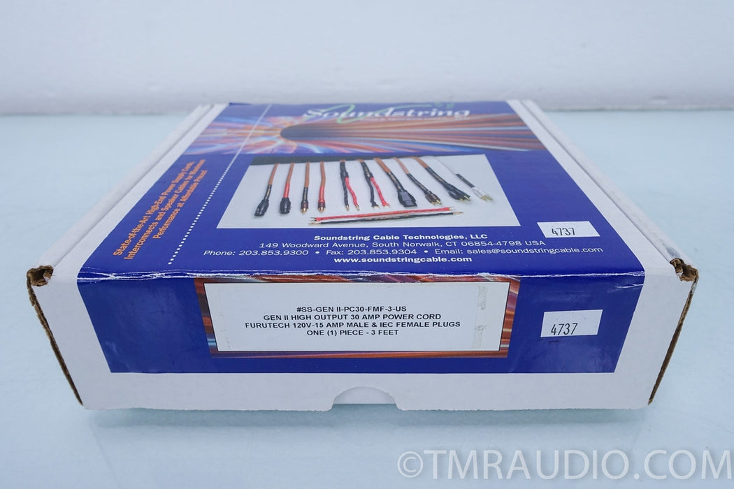 Soundstring Cable Technologies Gen II 3 foot Power Cord in Factory Box