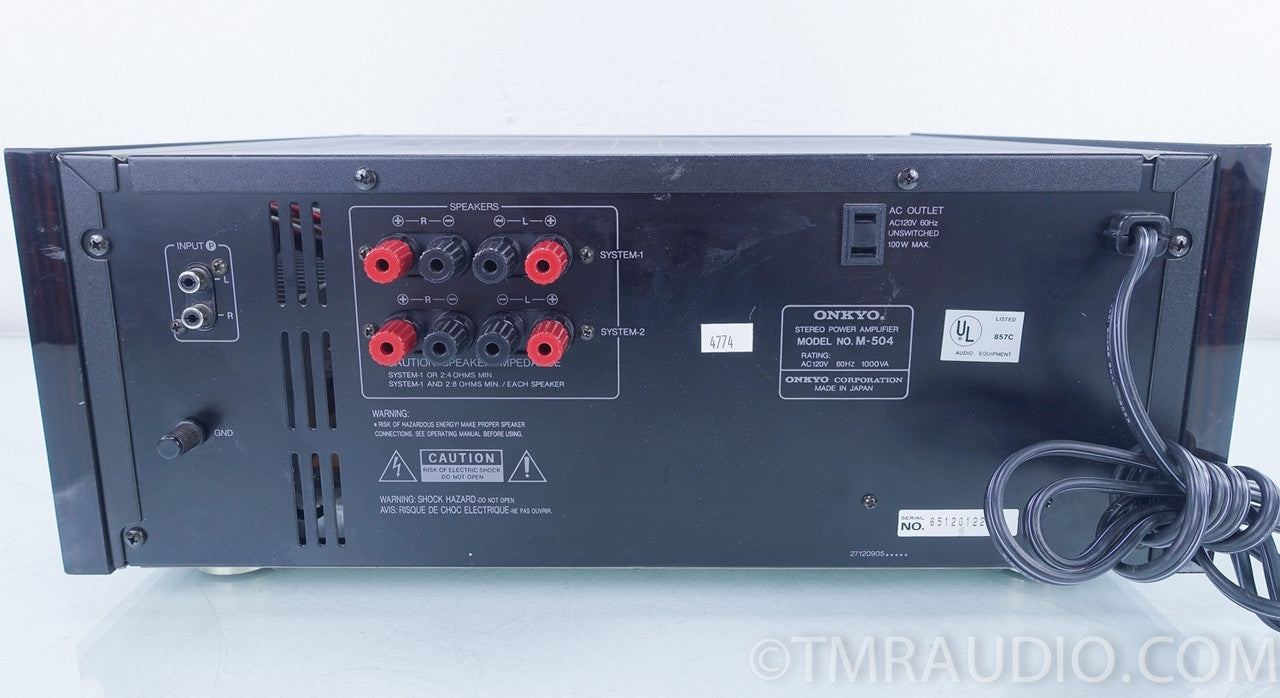 Onkyo M-504 Stereo Power Amplifier