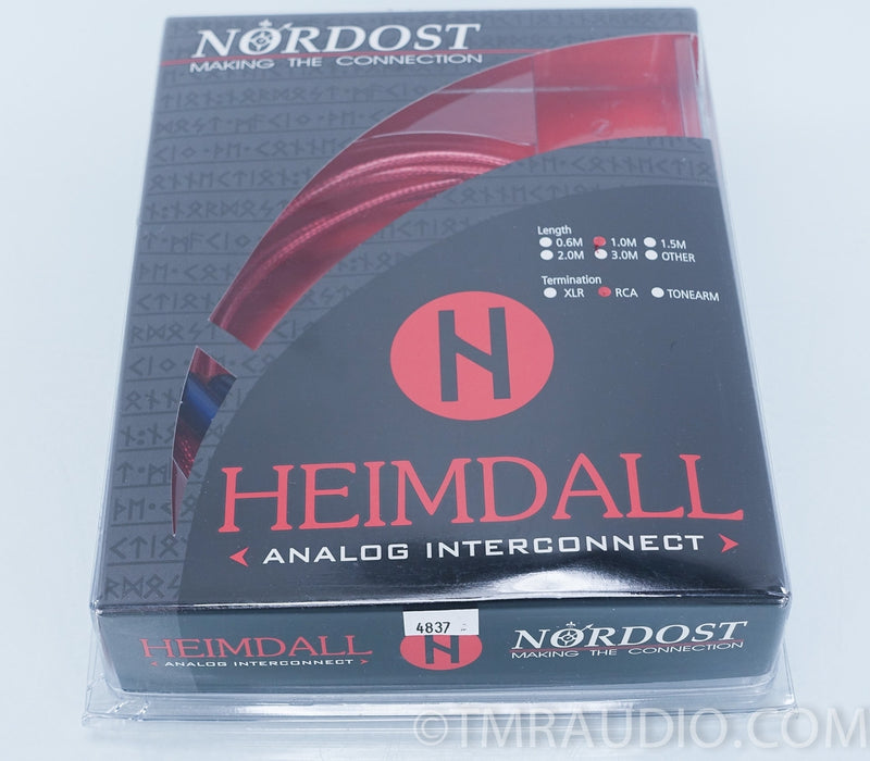 Nordost Heimdall 1 meter RCA Interconnect in Factory Box