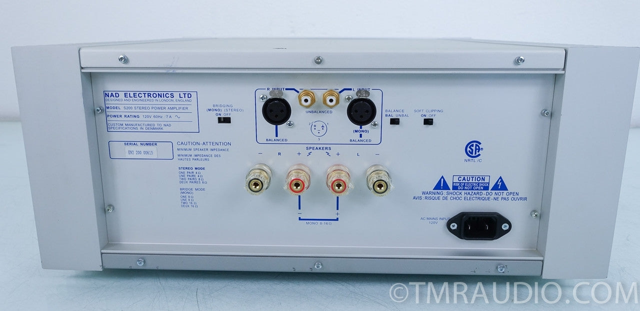 NAD S200 Stereo Power Amplifier