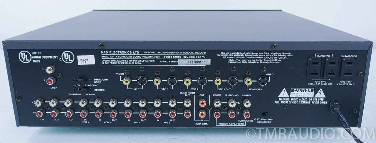 NAD AV 117 Surround Sound Preamplifier / Preamp