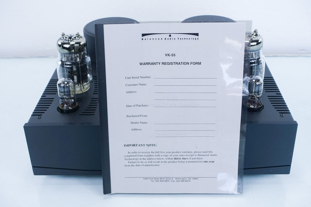 Balanced Audio Technology BAT VK-55 Tube Amplifier in Factory Box