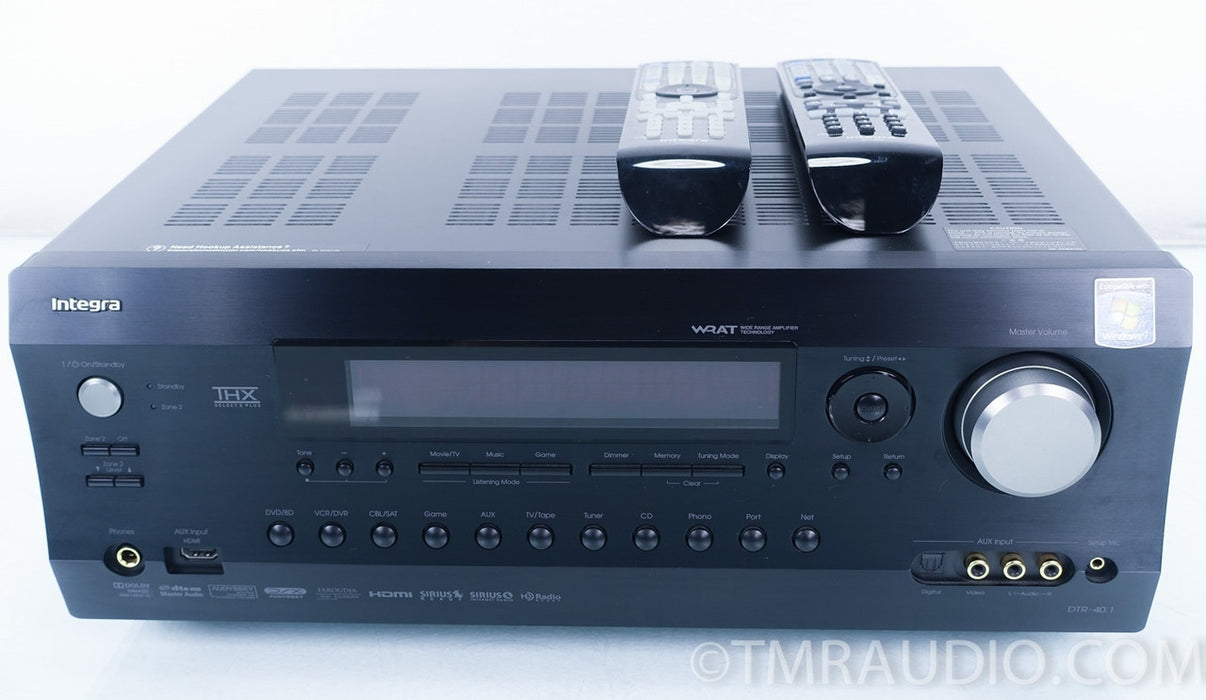 INTEGRA DTR-40.1 THX Select2 Plus, 2-Zone, 7.2 Channel 100 w Network Receiver