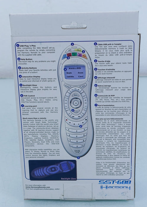 Harmony SST-688 Universal Remote Control in Factory Box