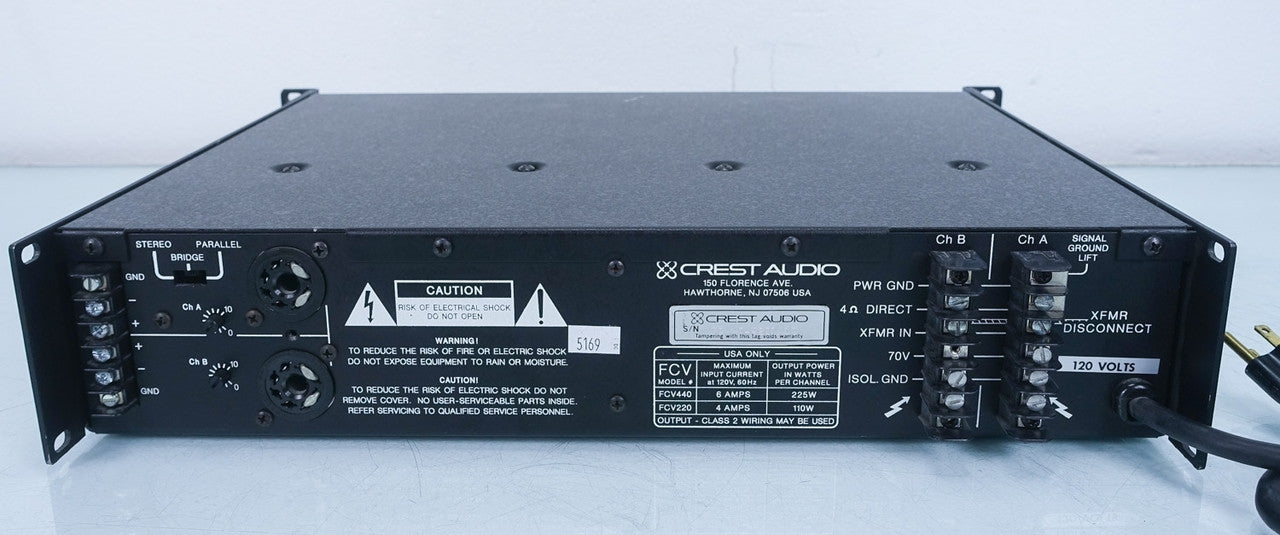 Crest Audio FCV440 Power Amplifier