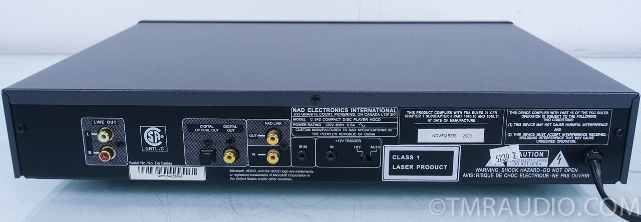 NAD C542 Single Disc Audiophile CD Player