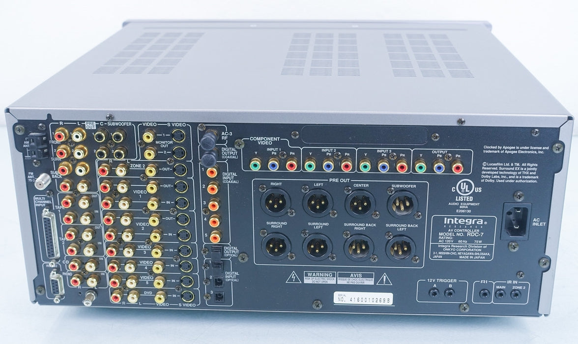 Integra RDC-7 7.1 Preamplifier / Processor in Factory Box — The