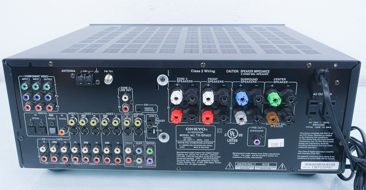 ONKYO TX-SR601 6.1-Channel Home Theater Receiver TXSR601